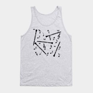 Clarinet Music Notes Tank Top